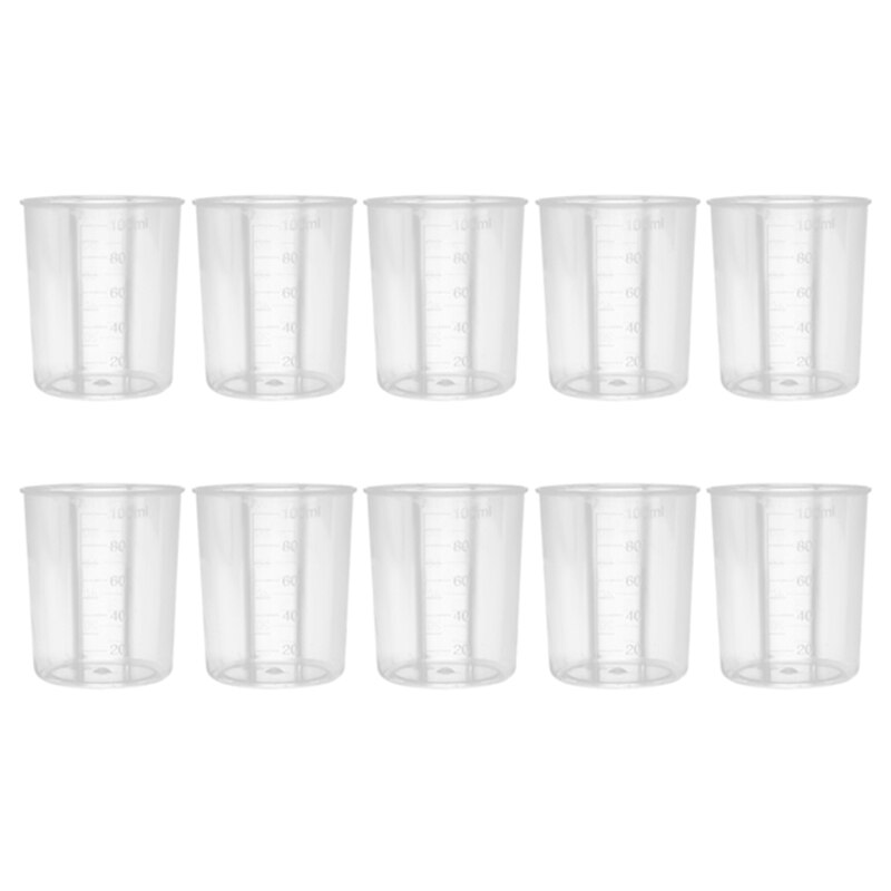 10 Pack 8oz Graduated Clear Plastic Measuring Cups Ʈ ȷ ȥ  ǿ    